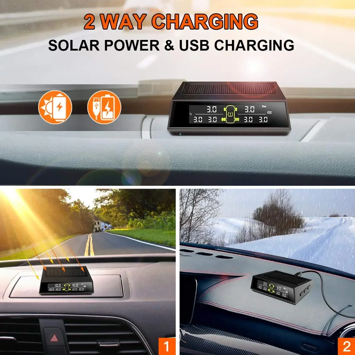 RV TPMS Ÿ̾ з ͸ ý, TS200 ¾籤  TPMS, 6 Ÿ̾ ܺ ,  LCD ÷