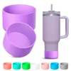 2Pcs Silicone Boot for Stanley Cup Accessories Tumbler Protective Cup Bottom Sleeve Cover Fits 30oz 40oz