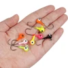 40Pcs Crank Jig Head Hook Round Ball Head Fishing Jigs Hook Bass Lures Crappie Jig Heads for Trout Walleye Saltwater Fishing Jig 5