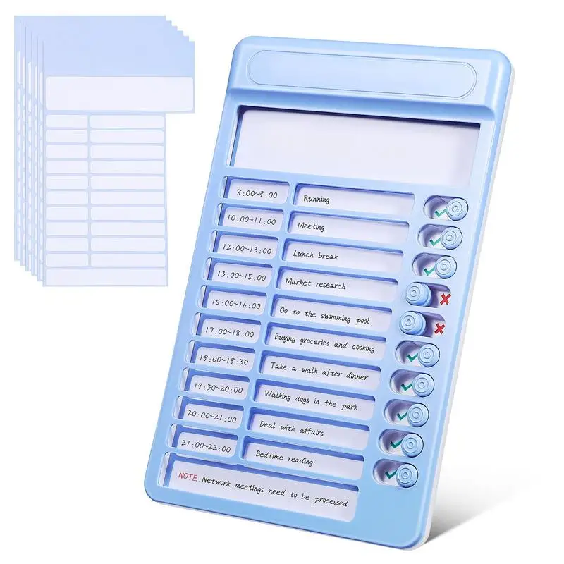 Plastic Checklist Board To Do List For Routine Planning Board Sliding Routine Chart Responsibility Discipline Card