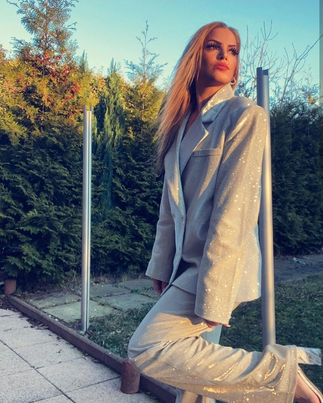 Pink Blazer Set Women High Street Casual Oversized Blazer Mujer Women Suits Office Sets Party Mathcing Sets 2025 Spring