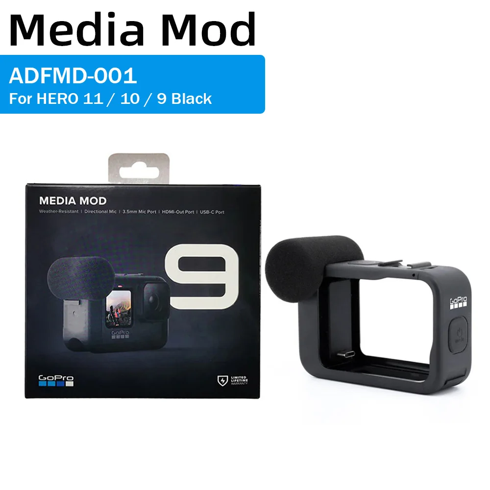 skraber oprindelse moral GOPRO Media Mod for HERO 11 / 10 / 9 Black Camera Go Pro Original Offcial  Accessory（FRAME ONLY）ADFMD-001 - AliExpress