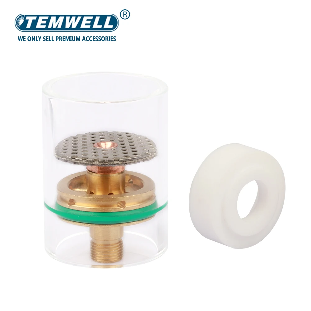 Welders Tig Nozzle Kit Torch Kit Argon Arc Tool Easy Operate for WP-17/18/26 Gas Lens Glass Cup Welding Accessories