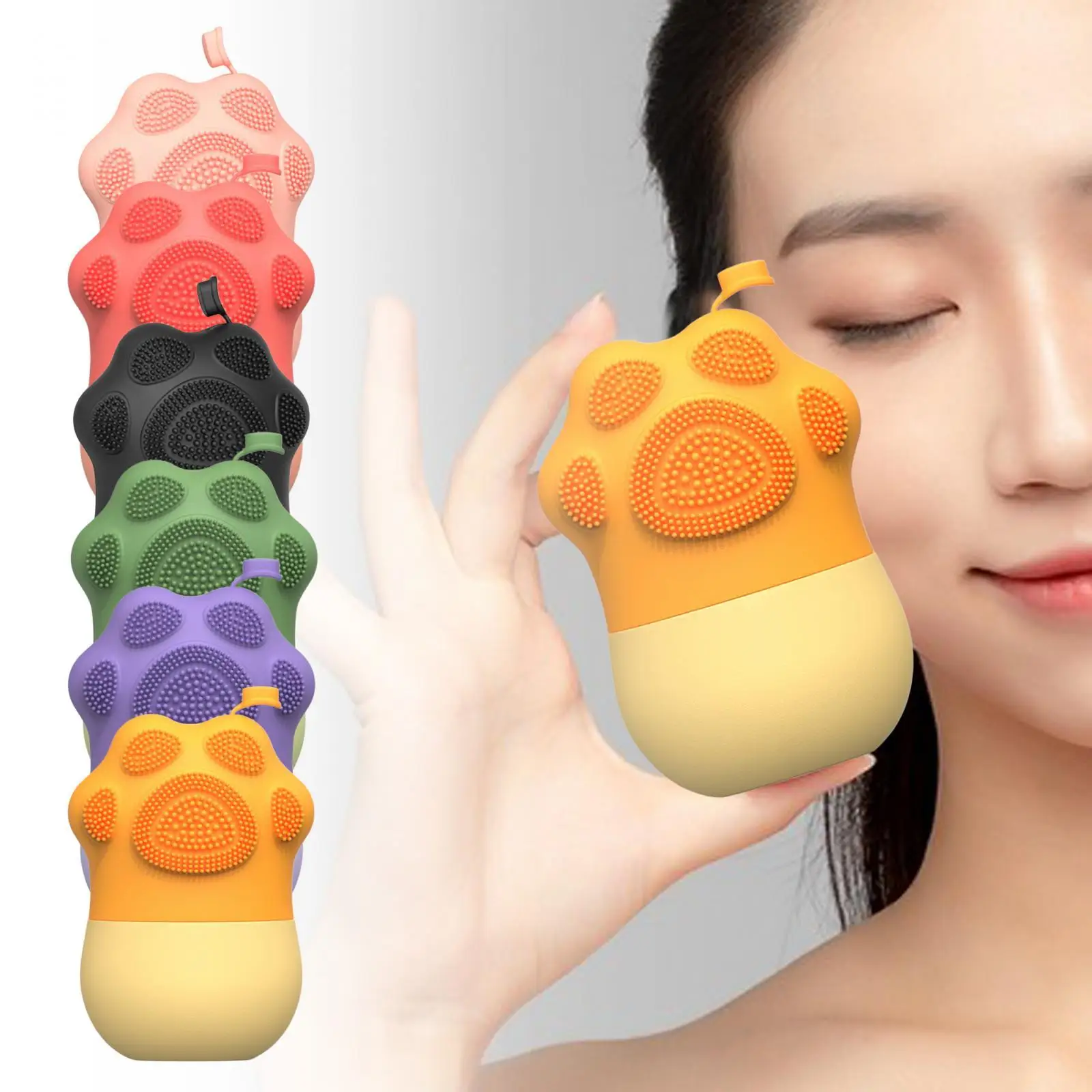 

Silicone Ice Beauty Facial Roller Cute Cat Paw Shape Comfortable to Hold Ice Massage Ball Reduce Acnee Wrinkle Beauty Tool