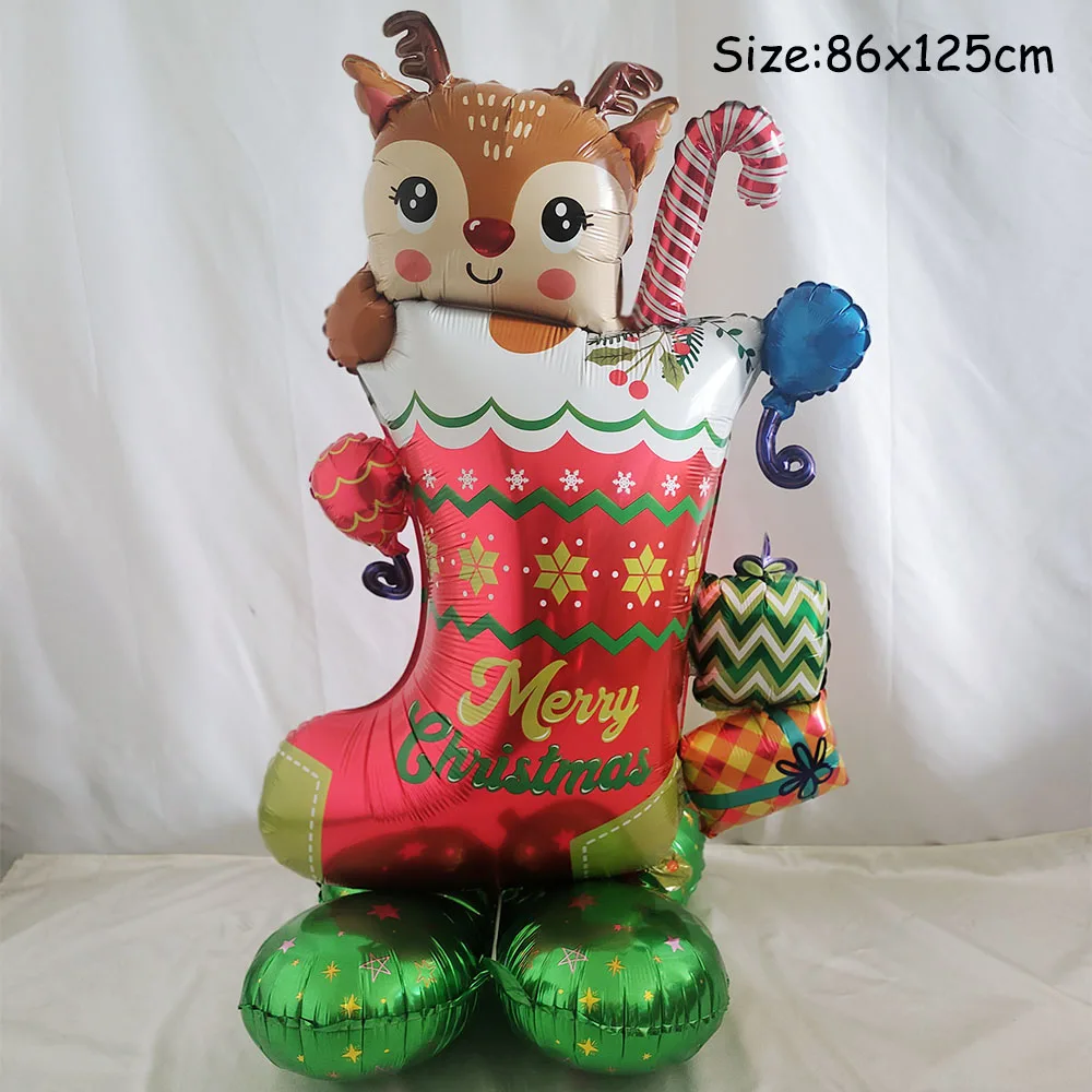 thumbnail image 1 of Globos de Feliz Navidad, dulces, Papá Noel, globos de alce, decoraciones navideñas de bricolaje para el hogar, Año Nuevo 2024, decoración de fiesta de Navidad, bolas, 1 of 5