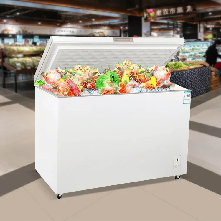 208L 7.3 Cuft Ready Ship Deep Freezer White Grey Color Refrigerator Home Appliance Electric Chest Freezer