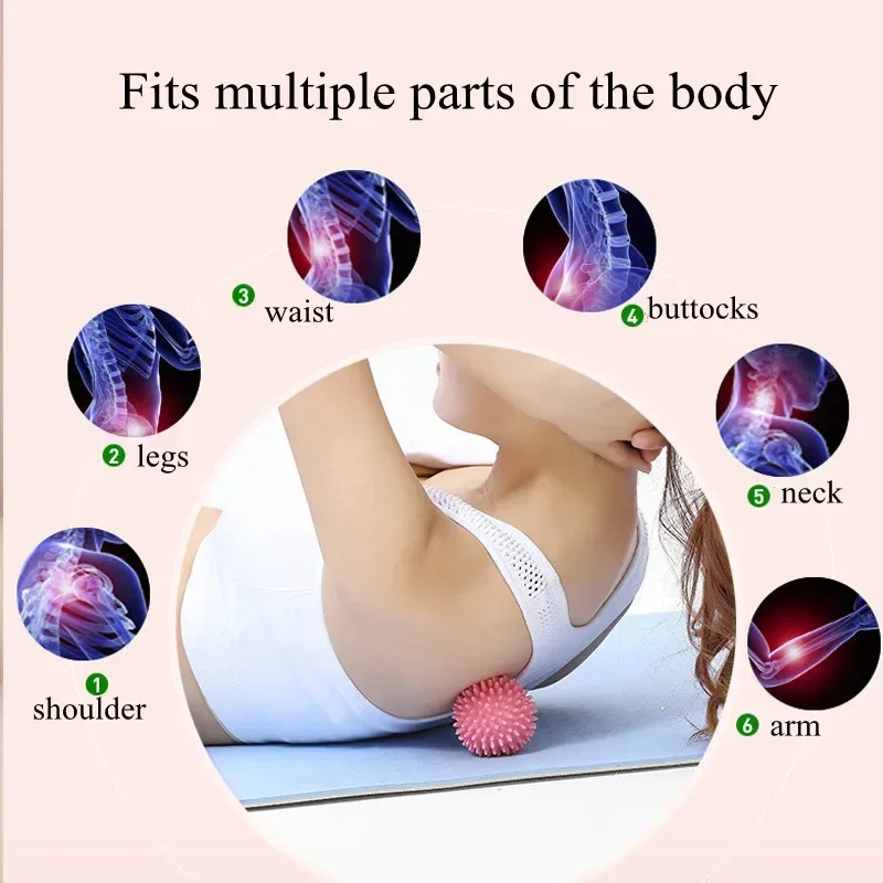6cm PVC Spiky Massage Ball Sport Fitness Foot Pain Relief Plantar Fasciitis Yoga Fascia Massage Ball Neck Muscle Relaxation massage ball fascia ball
