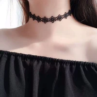 Collier ras du cou en velours pour femmes, mode coréenne, Vintage, Sexy, en dentelle, avec pendentifs, style gothique, accessoires de bijoux 4