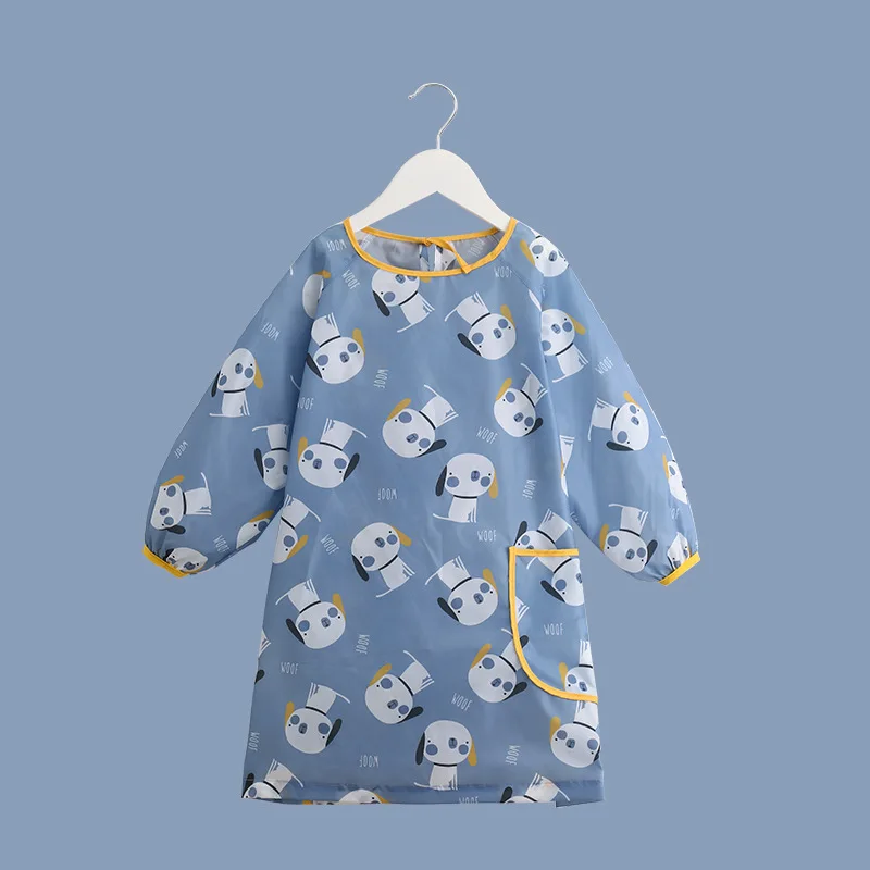 Children Painting Apron Children's Painting Apron Kids Long Sleeve Waterproof Apron Art Craft Painting Cook Feeding Cartoon Smock