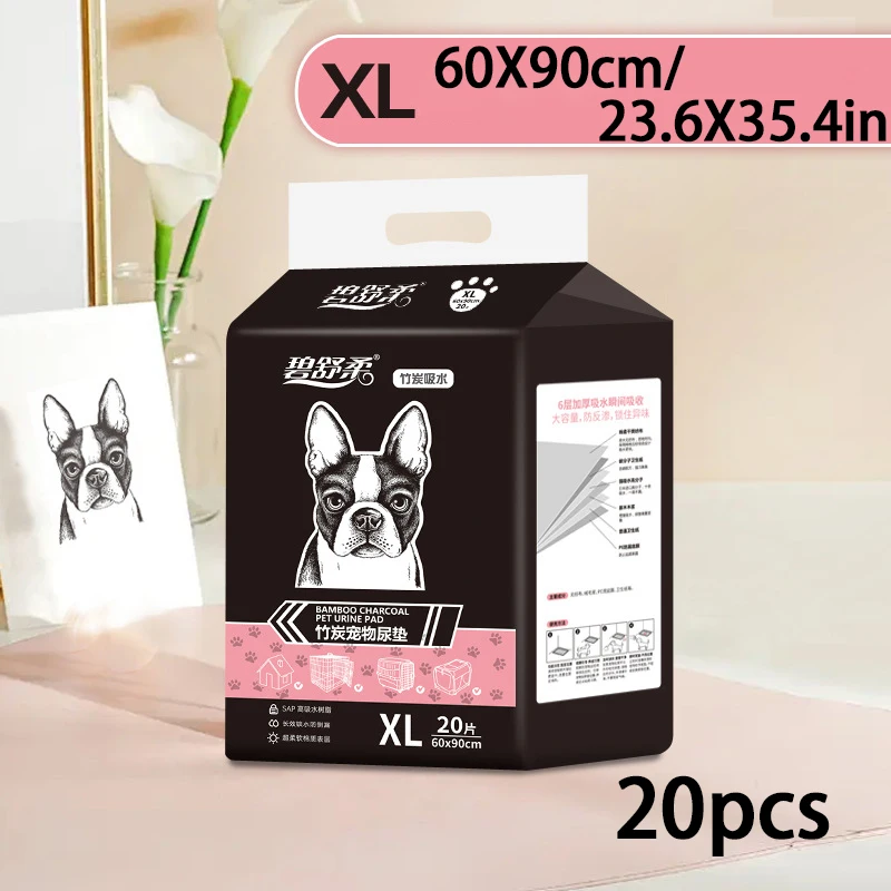 Köpek İdrar Pedi, Büyük Boy Aktif Karbonlu Tek Kullanımlık İdrar Kaçırma Pedi, İç ve Dış Mekan Köpek Eğitim Pedi