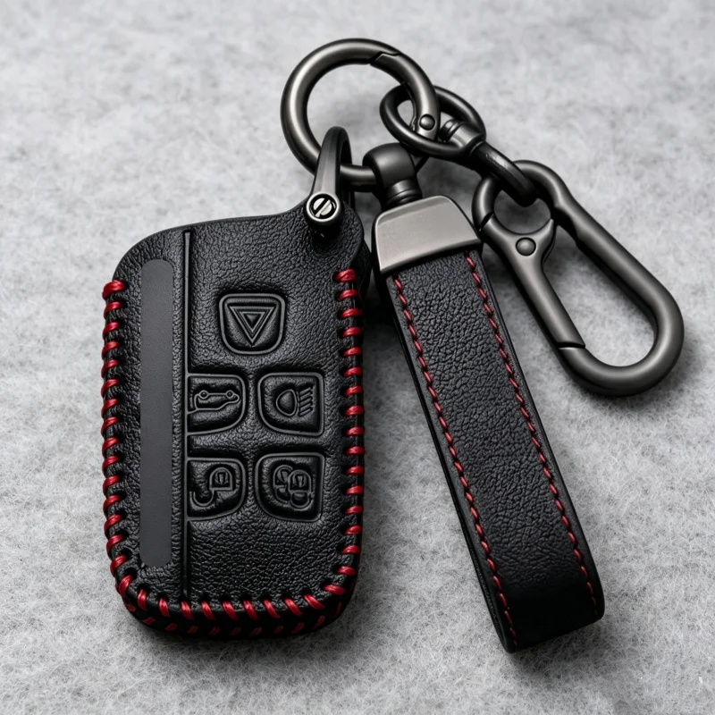 Premium Leather Car Remote Key Case Cover