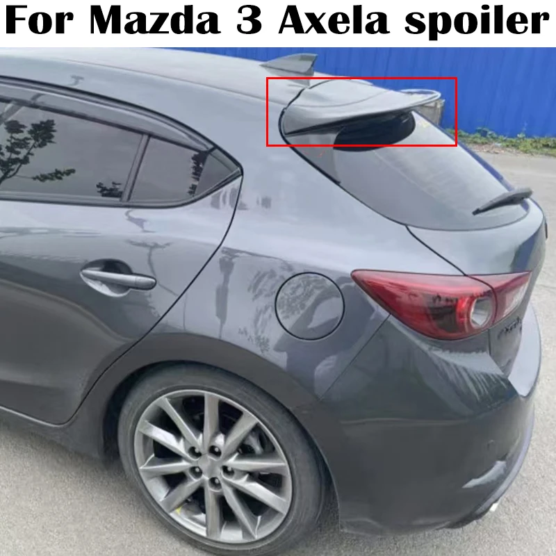 Per Mazda 3 Axela Hatchback Spoiler 2014 2015 2016 2017 2018 2019 Plastica ABS di alta qualità Auto tetto posteriore ali superiori spoiler