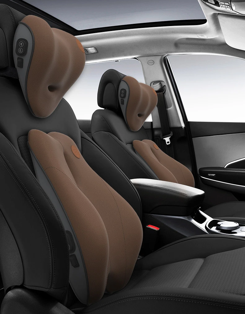 Car Massage Neck Support Pillow Office Seat Back Support Headrest