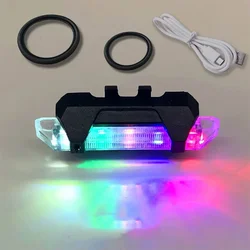 USB Rechargeable LED Rear Safety Light (Colorful)
