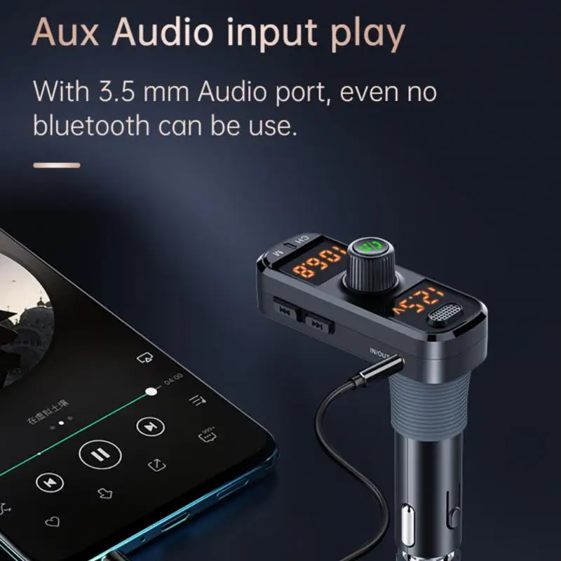 

Car Bluetooth Mp3 Bc70 Universal Handsfree Pd Fast Charge Multifunctional Car Accessories Dual Display Car Charger Car Charger