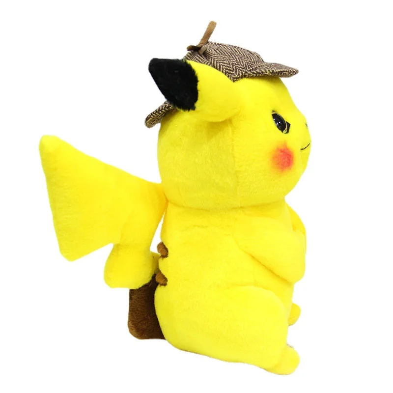 Pokemons fofos Brinquedos de pelúcia para crianças, boneca fofa detetive  Pikachus recheada, presentes kawaii, 28cm, quente - AliExpress