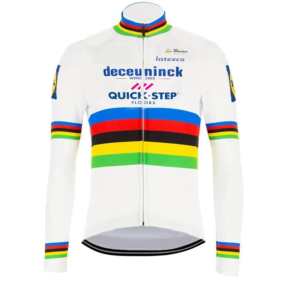 

Зимняя футболка для велоспорта чемпиона мира, одежда для быстрого шага с длинным рукавом для шоссейного велосипеда, футболка для горного велосипеда