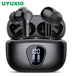 Wireless HiFi Stereo Earbuds with ENC Noise Cancelling Mic and LED Display (Black)