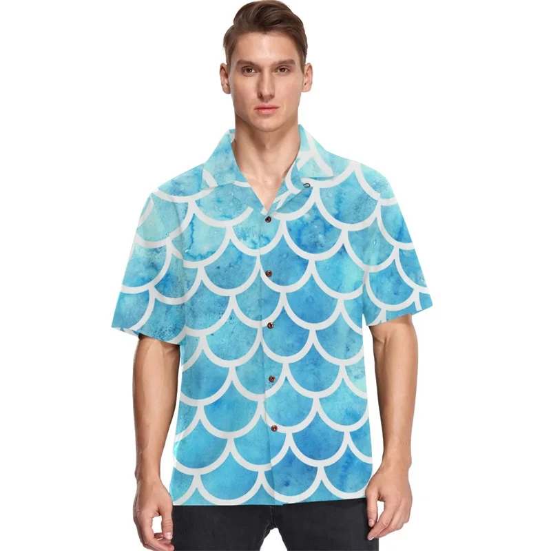 thumbnail image 1 of Camisas hawaianas para hombre, de manga corta, con estampado 3D de animales, camisa de playa Aloha, camisas informales de verano de gran tamaño con botones, 1 of 4