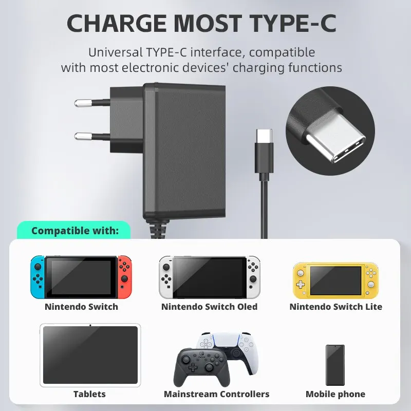Switch Oled Nintendo Switch Charging Cable DATA FROG AC