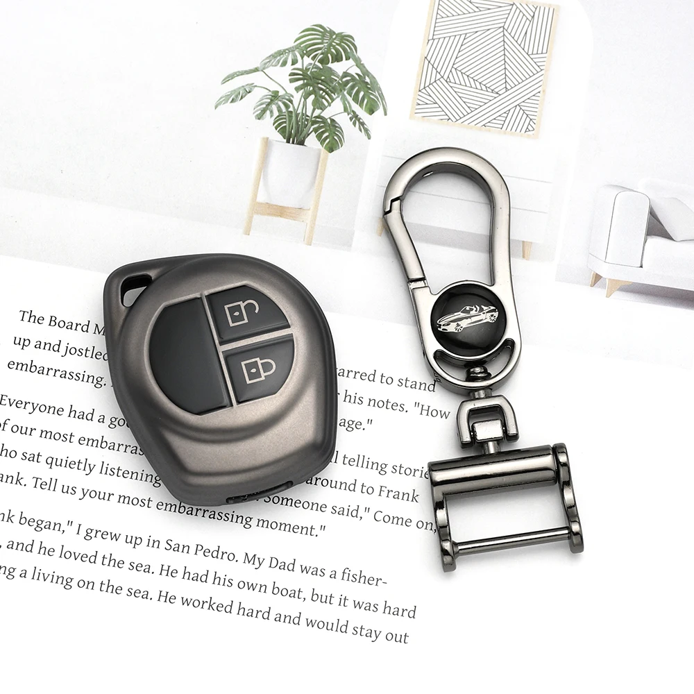 Sleek 2-Button Car Remote Key Cover Case - Premium Shell Decor