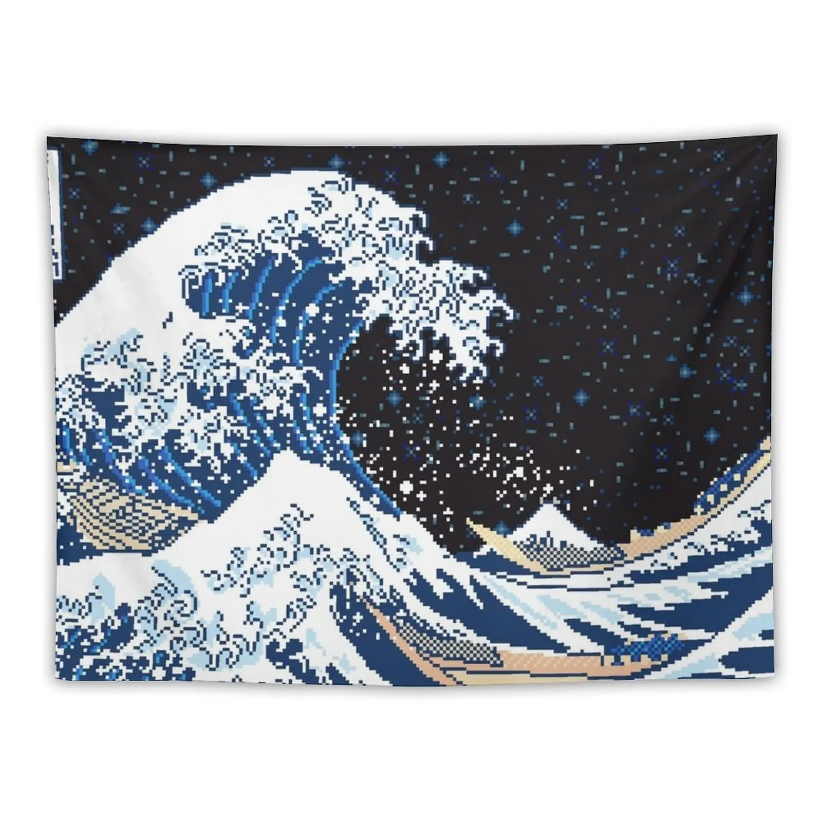 

The great wave (night) Tapestry Cute Room Things Home Decoration Room Decor Korean Style Aesthetics For Room Tapestry