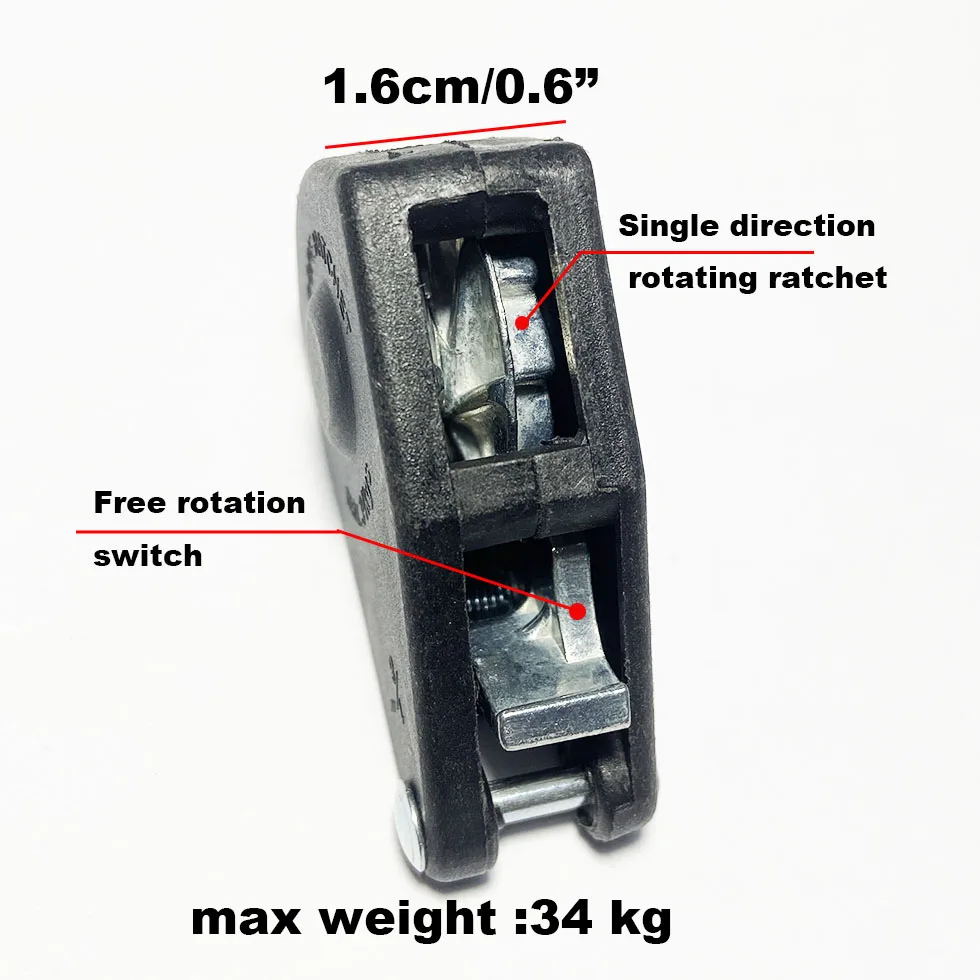 2/3/5M 1/8 Ratchet 4mm Rope buckle Awning Wind Rope Tent Fastener Fixed Buckle Pulley Hangers