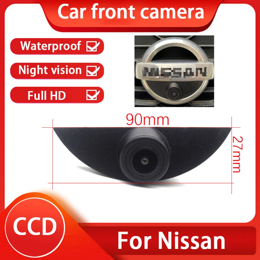 

HD CCD AHD 170° Fisheye Front View Logo Embedded Car Camera For Nissan X-trail Qashqai Tiida Teana Sylphy Sentra Pathfinder