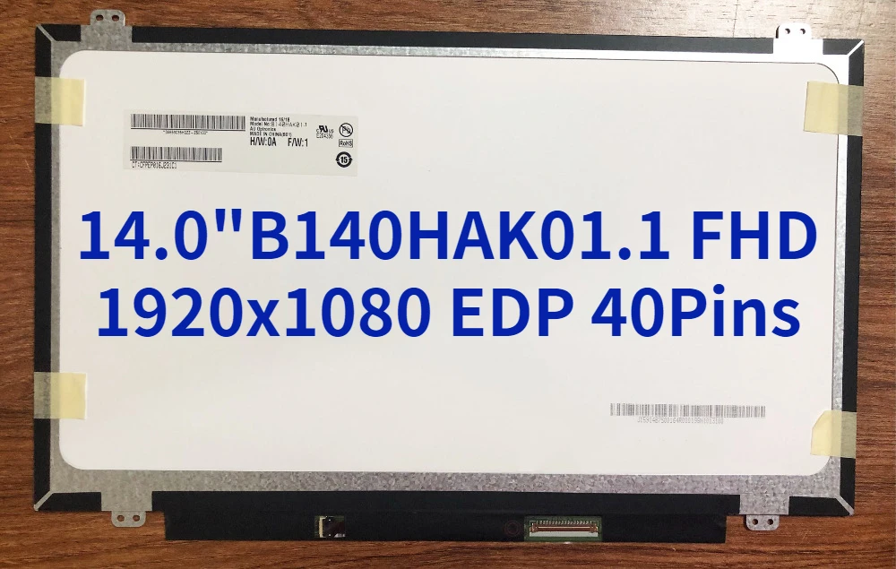 

IPS Matrix for Laptop 14.0" LED Display Touch LCD Screen B140HAK01.1 FHD 1920x1080 EDP 40Pins Display in Touch NEW Replacement