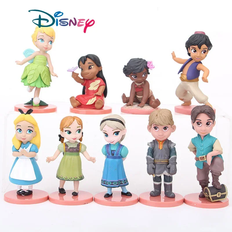 9 Pz/Set Figurine Di Principesse Disney Modello Animiation Occidentale 5-8Cm Giocattoli Frozen Elsa White Snow Krimoff Dolls Regalo Per Bambini