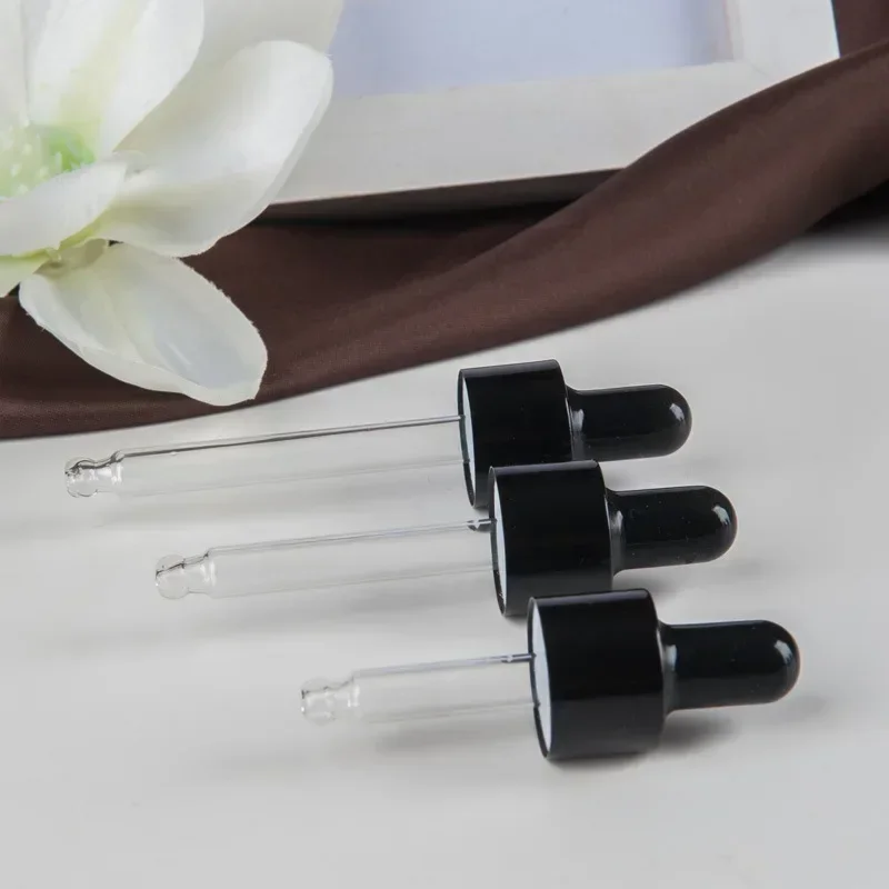 14/28PCS 30/50ml Empty Dropper Bottles Essential Oil Glass Aromatherapy Liquid Brown Massage Pipette Bottle Refillable