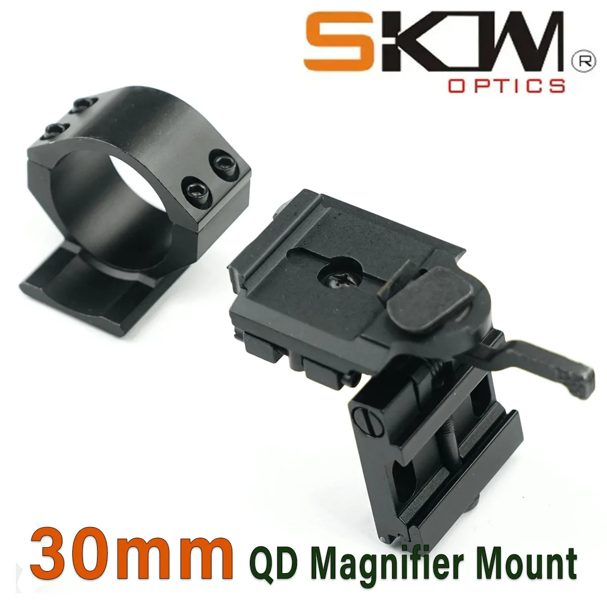 SKWoptics-Magnifying Monocular Flipping Mount, Holographic Red Dot Dot, 30mm,