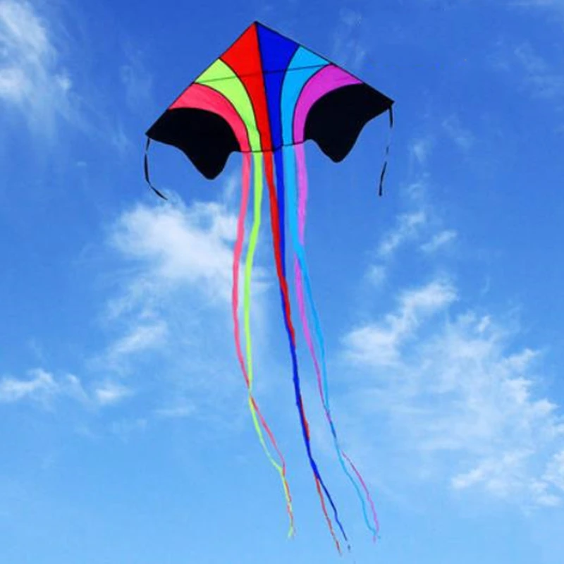 High-Quality Rainbow Eagle Kite for Kids - Durable Ripstop Nylon Fabric and Strong Line rainbow kite