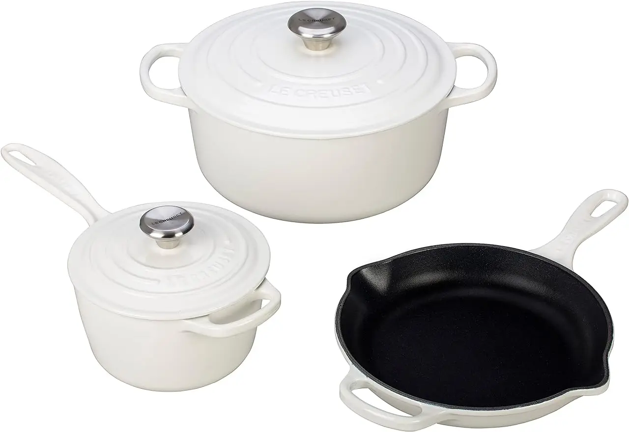 

Le Creuset Enameled Cast Iron Signature Cookware Set, 5 pc. , White