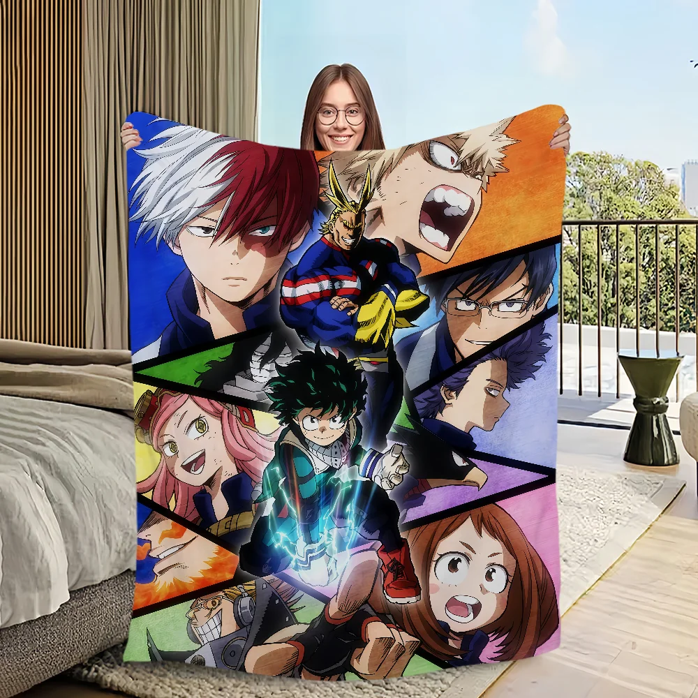 Flannel my comfort soft plush blanket for sofa living room a-academia office h-hero bed anime travel gift single-sided printed 3