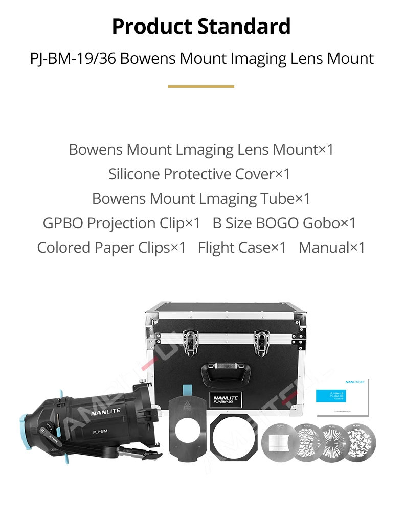 NANLITE PJ-BM-19 Bowen Mount Projection Attachment 19 Degree for