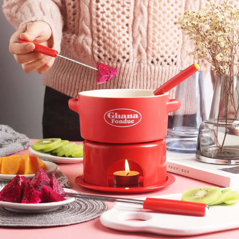 Hg-063 Cheese Small Ice Cream Hot Set Chocolate Cheese Melting Furnace Home Ceramic Alcohol Stove