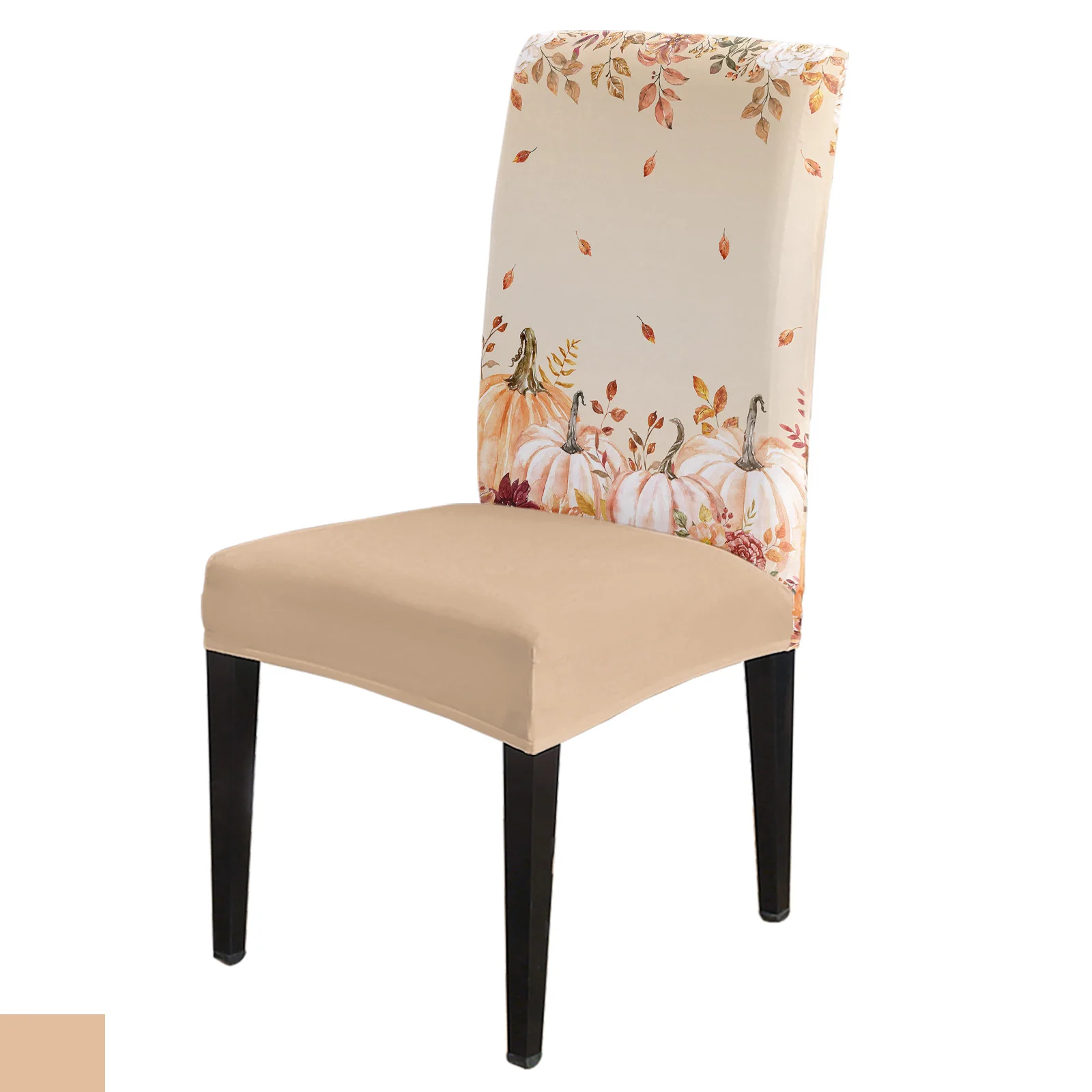 

Thanksgiving Pumpkin Autumn Harvest 4/6/8PCS Spandex Elastic Chair Case For Wedding Hotel Banquet Dining Room