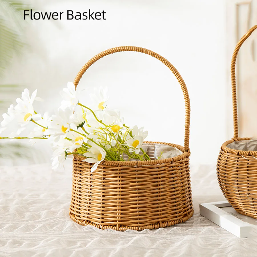 Cestos De Mimbre Cesta Para Servir Alimentos, Cesta De Frutas De