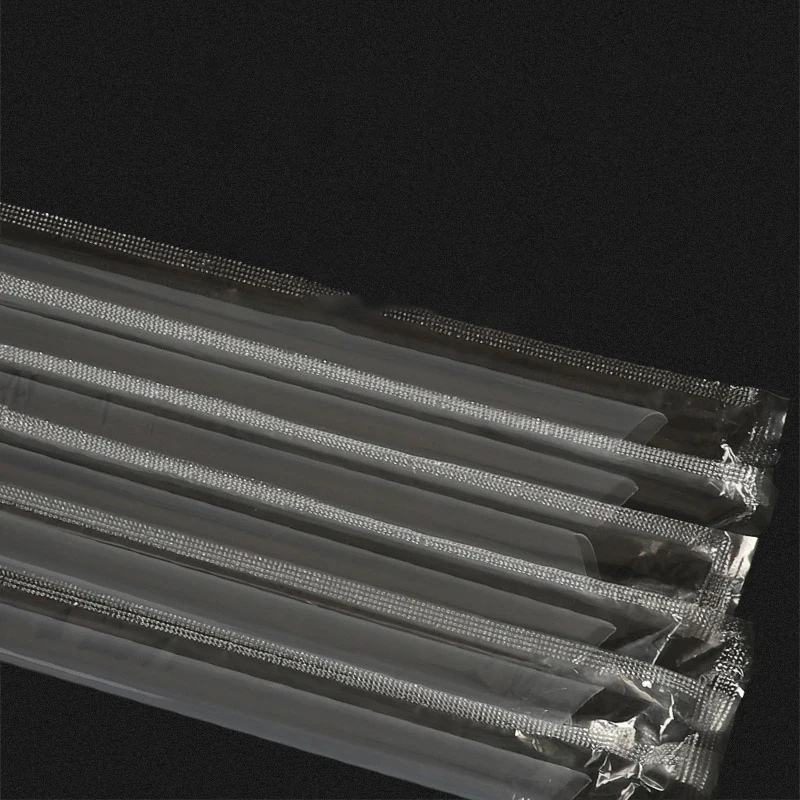 500Pcs DIY Plastic Straw Disposable Short Transparent Pointed Head Thin Drinking Straw Commodity Kitchen Accessories