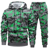Ensemble de survêtements camouflage 3D imprimé pour hommes et femmes – Sweat-shirts et pantalons de jogging deux pièces pour l'extérieur – Tenue de sport pour homme 4