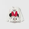 Cartoon Cute Disney Printed Kids Long Sleeve T-shirts Tops Round Collar Pullover Children Sweatshirt Autumn Clothing Girl Blouse 3