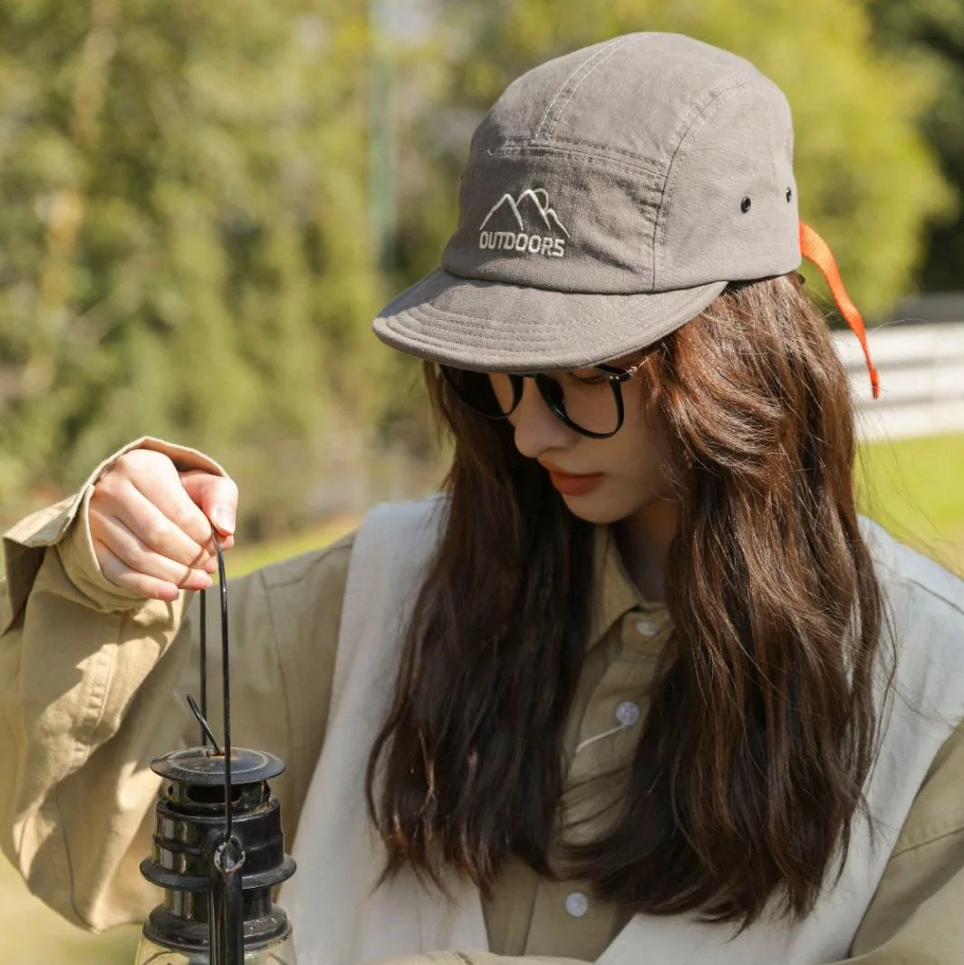 Short Brim Panel Baseball Cap Snapback Caps Gorras Hombre