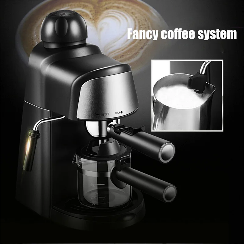 Household Semi-Automatic Italian Coffee Machine 5 Bar Espresso Steam Milk Frothing Cappuccino Small Electric Coffee Maker 220V 4