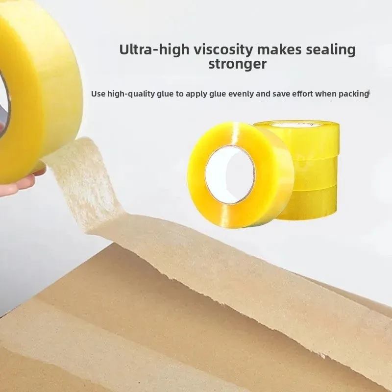 High Viscosity Clear Packing Tape - Strong Adhesive for Sealing, Mounting & Fixing