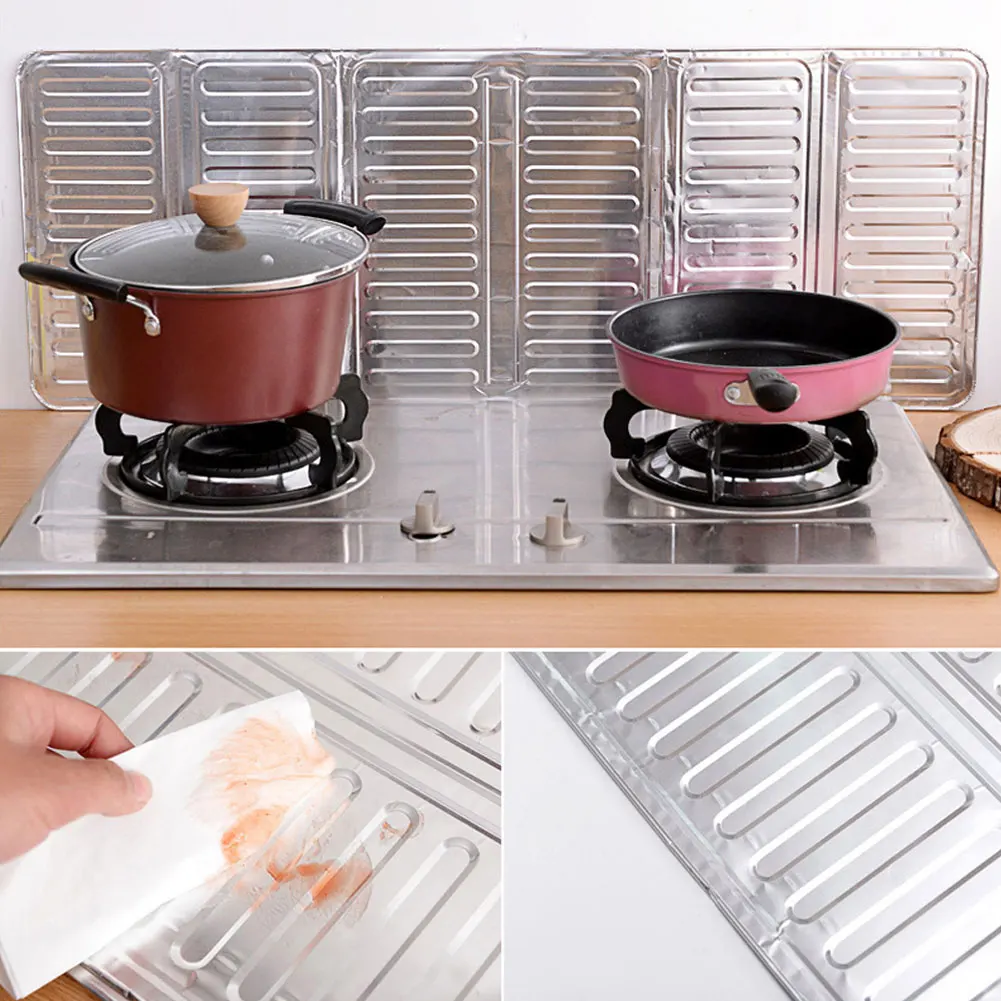 Wall Oil Splash Guard Aluminum Foil Gas Stove Shield Oil Splatter Screen  Kitchen Tool Cooking Insulate Splash Proof Baffle - Price history & Review, AliExpress Seller - ROSENICE Kitchening Store