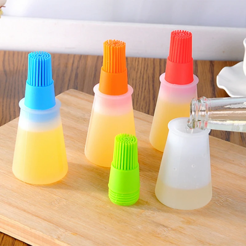 6pcs Silicone Oil Brushes For Household Baking And Barbecue, Bread Pancake  Silicone Brush, Home Kitchen Tool