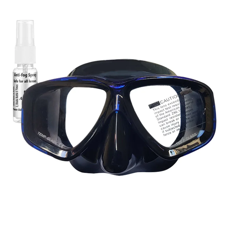 Masque de plongée sur mesure avec verres correcteurs trempés anti-buée - Personnalisation gauche/droite
