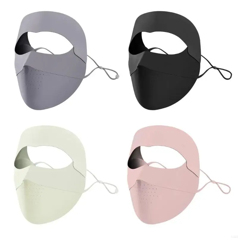 N5KB Detachable Sunscreen Mask Face Cover with Detachable Forehead
