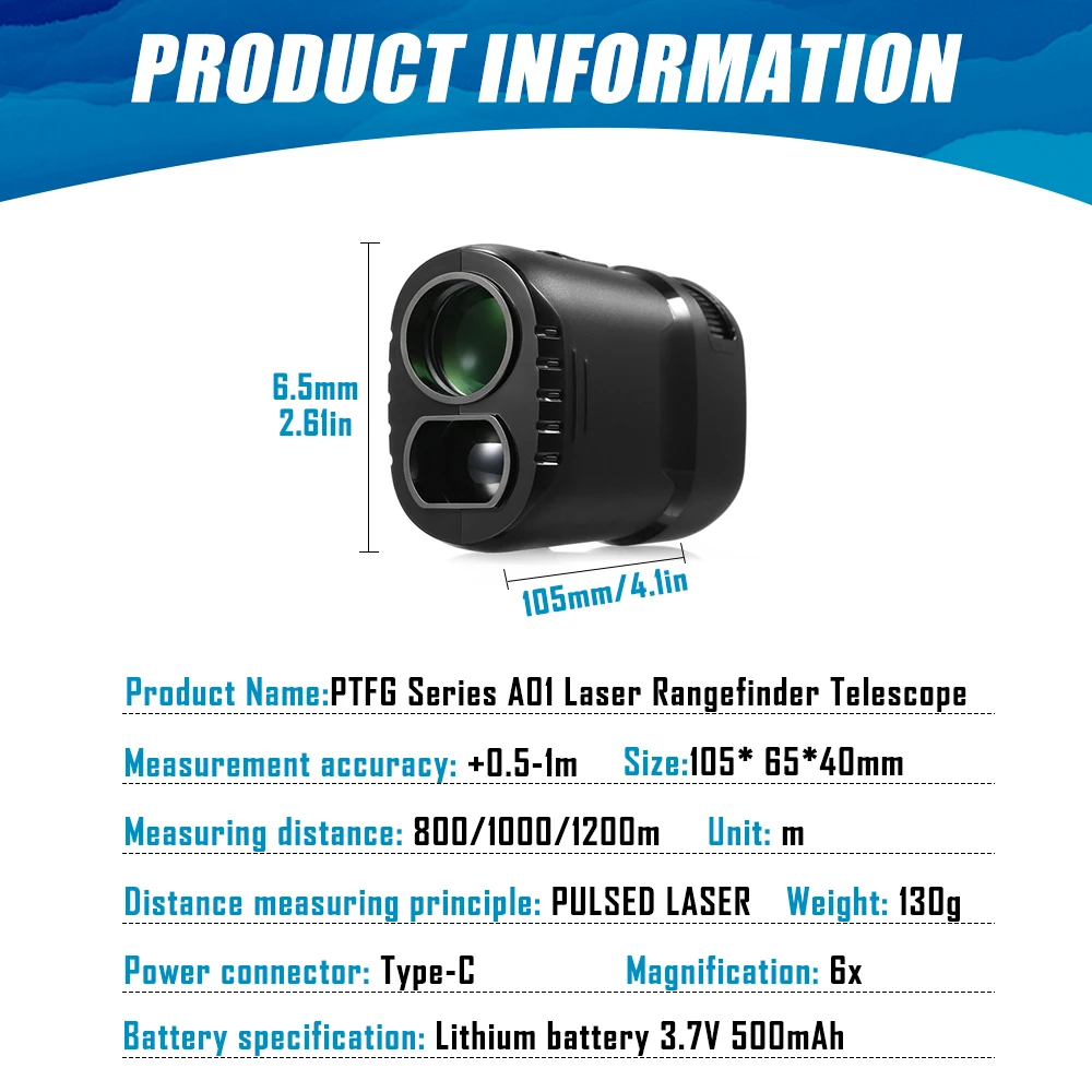 Nejnovější USB nabíjení dobíjecí 800M/1000M/1200M golf laser dálkoměr s stráň NO/OFF dálka měřič